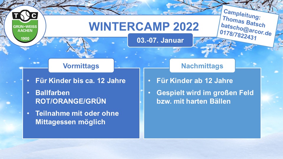 Wintercamp findet statt!!!